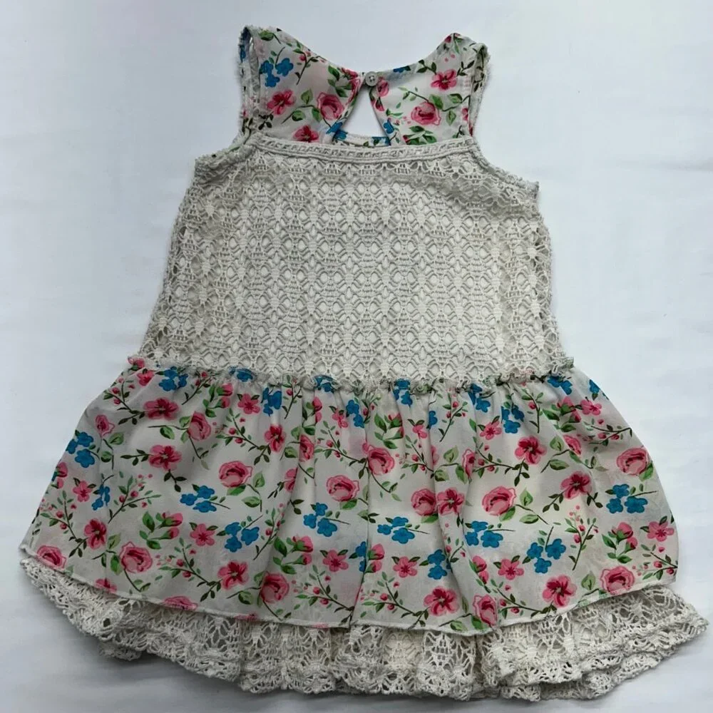Juicy Couture Girls Dress 3T Floral Crochet